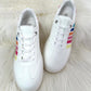 Sneaker mit bunten Streifen - weiss