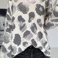 Pullover mit V-Ausschnitt und Leo-Print - leo-anthrazit