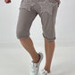 Sweat Short mit Häkelstern und  Nieten - taupe