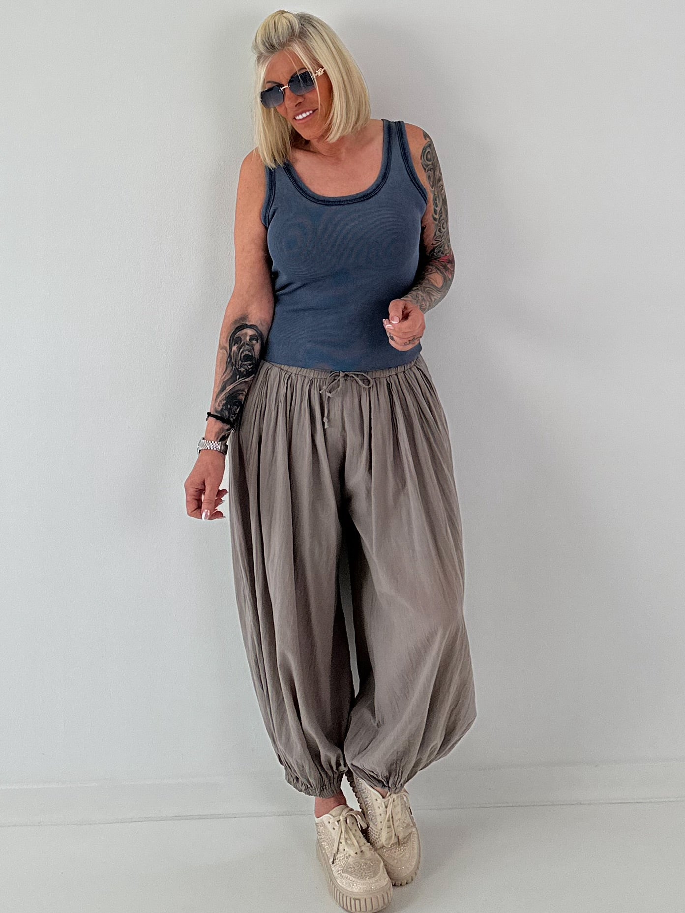 Leichte Pumphose  - taupe ( lieferbar ab 25.06.26)