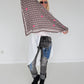 Dreieckstuch mit All Over Herz-Print und Charms - mokka-beige