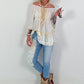 Boho Tunic with Crochet Details - White