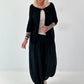 Leichte Feinstrickjacke mit Knopf- schwarz
