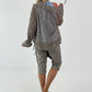 Jeansjacke mit Leo und floralem Netzeinsatz - taupe