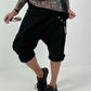 Baggy Short mit Überwurf und Tasche mit Details - schwarz