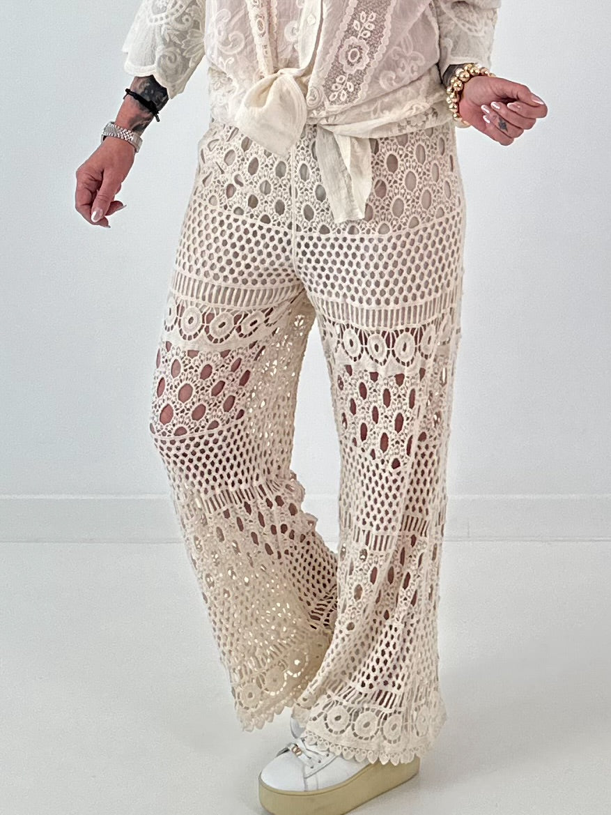 Ibiza Häkelhose - beige