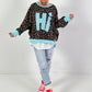 Sweater model "Hi Cat" - leo-light blue
