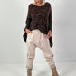 Baggy trousers model "Love Duo" - beige