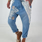 Boho Baggy Jeans - hellblau
