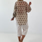 Transparent Tunic with Ruffle Sleeves - white