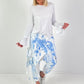 Batik-Baggy Amour - weiss-blau