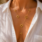 Giuno Kette mit floralen Details - gold