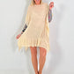 Ibiza Tunic with Crochet Insert - beige