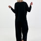 Zweiteiler mit Statement Patch - schwarz