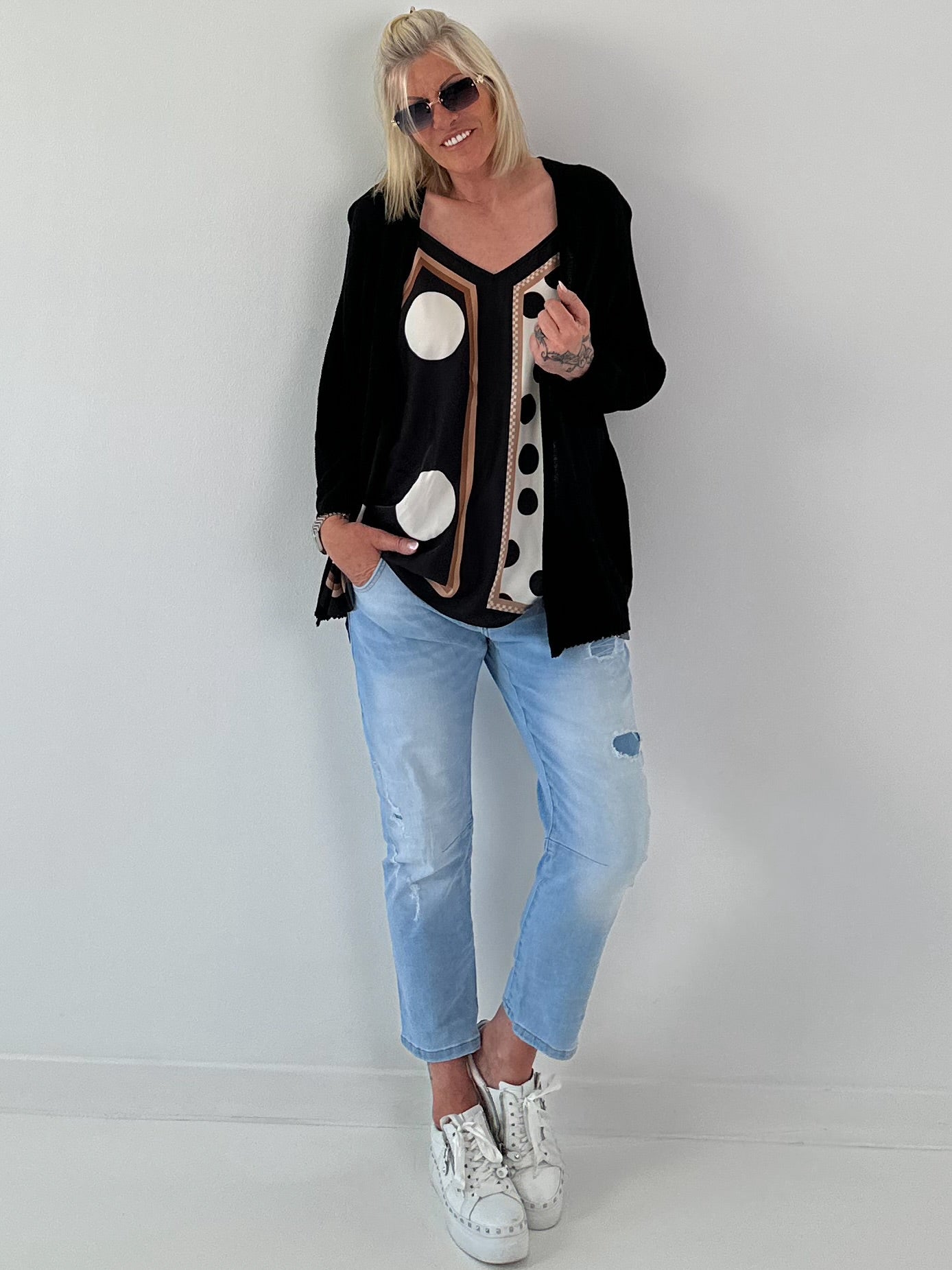 Lightweight cardigan - black