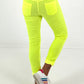 Hose im Knit-Look - neongelb
