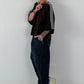 Pullover mit halbem Arm - mokka