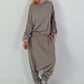 Shirred Shirt - Taupe
