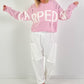 Sweater model "Carpediem" - pink-white