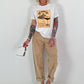 T-Shirt Espresso - white