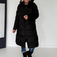 Mantel mit Strass-Patch - schwarz