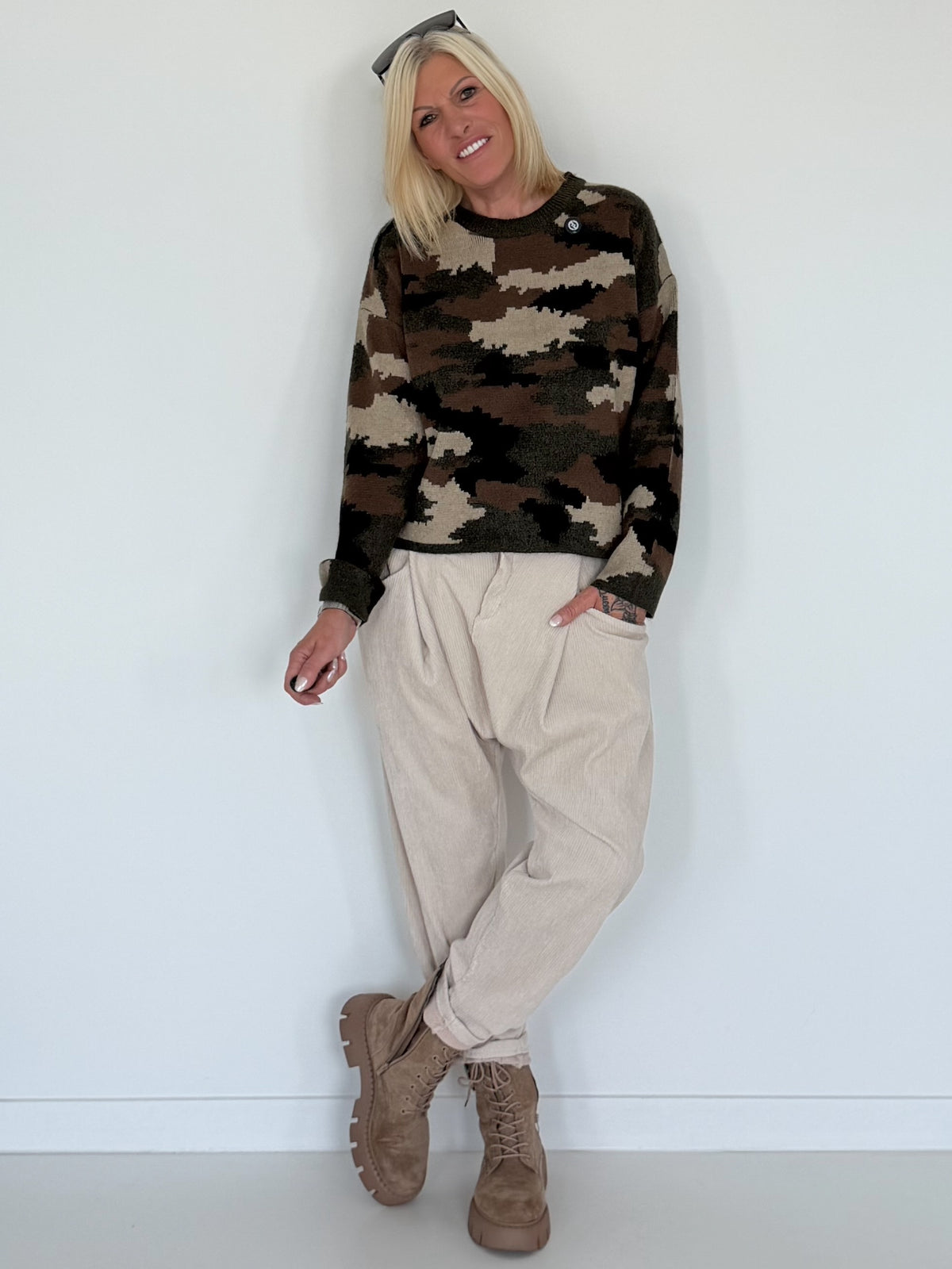 Cord-Baggy - beige