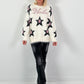 Sweater model "Star Script" - ecru