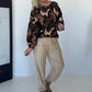 Sweater mit Allover-Camouflage-Print - mokka-camel-mehrfarbig