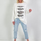 Sweater with cut-outs - white