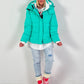 Gewatteerde jas model "Polarline" - turquoise