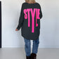 Oversized Shirt Style - anthracite
