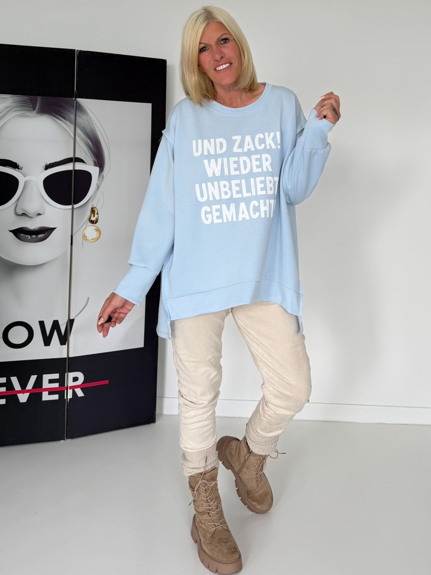 Sweater Und Zack! - hellblau