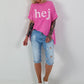 T-shirt Hey - pink