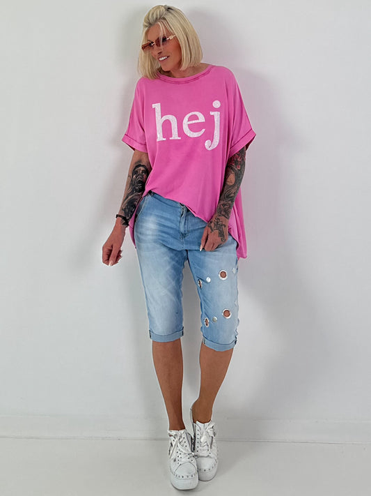 T-Shirt Hej - pink