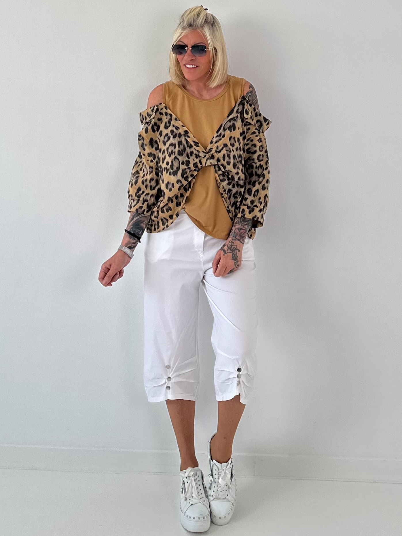 Tunika mit integrierten Top - Leo camel