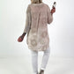 Silk blouse with terry applications - beige