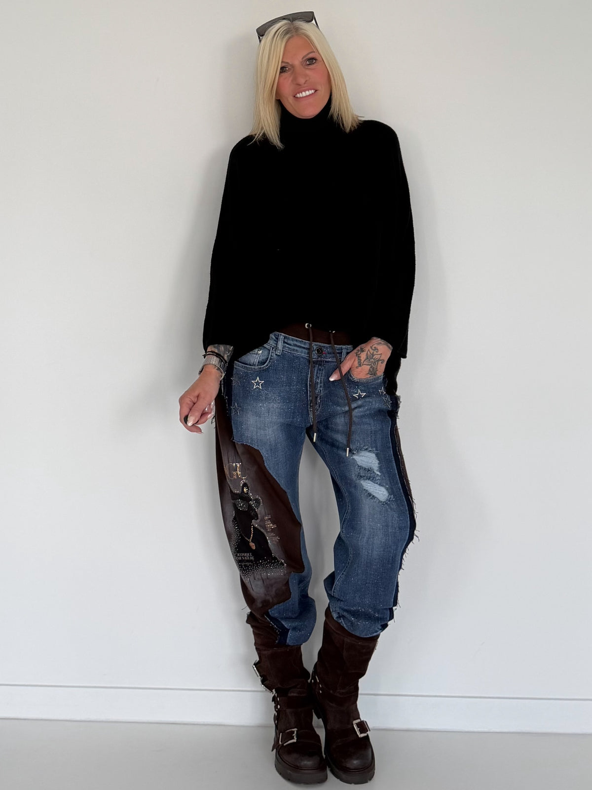Jogg-Jeans Fashion Dog - denim-mokka
