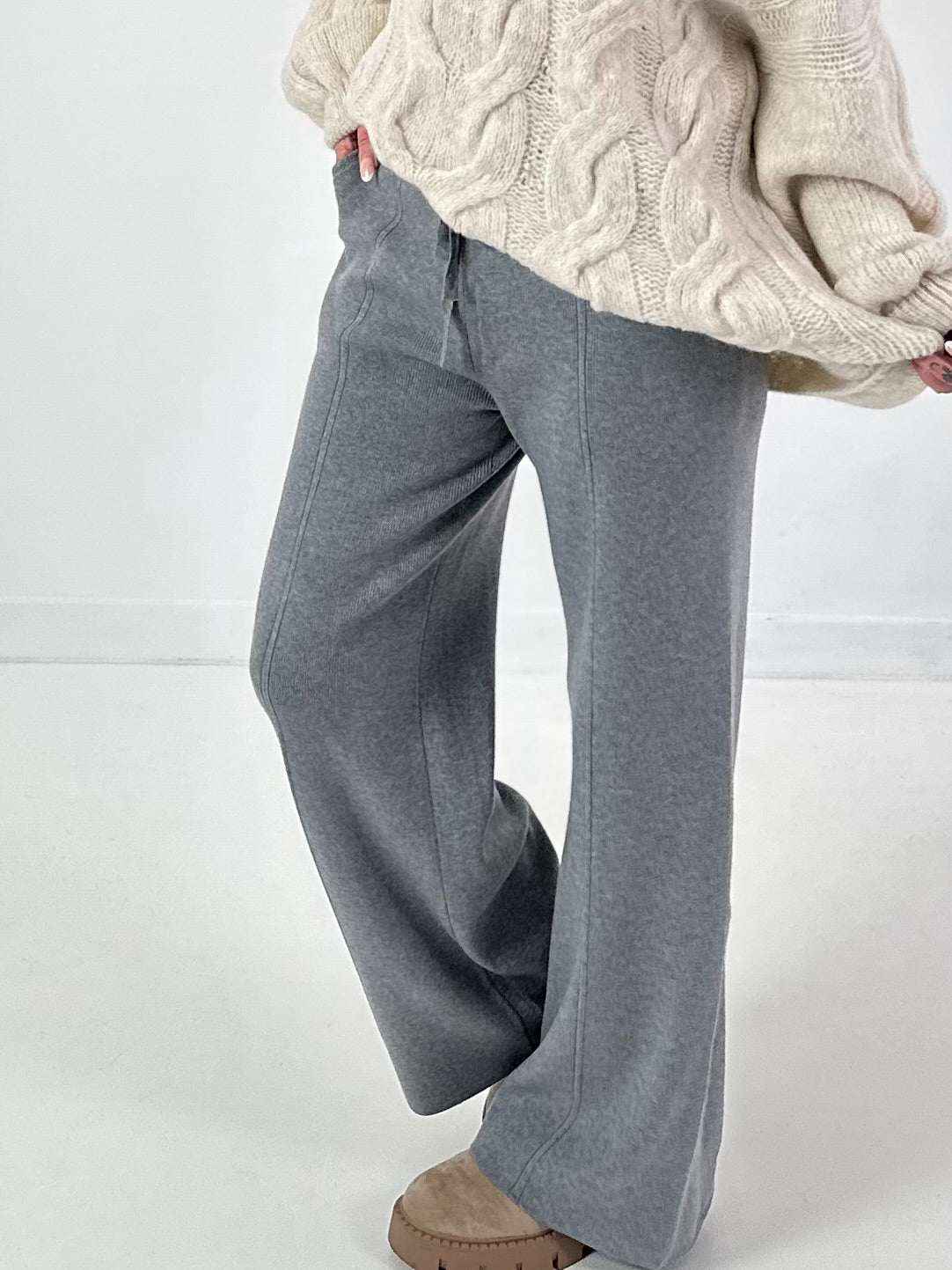 Knitted trousers model “Weave&amp;Wear” - grey