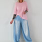 T-Shirt mit halben Arm - rosa