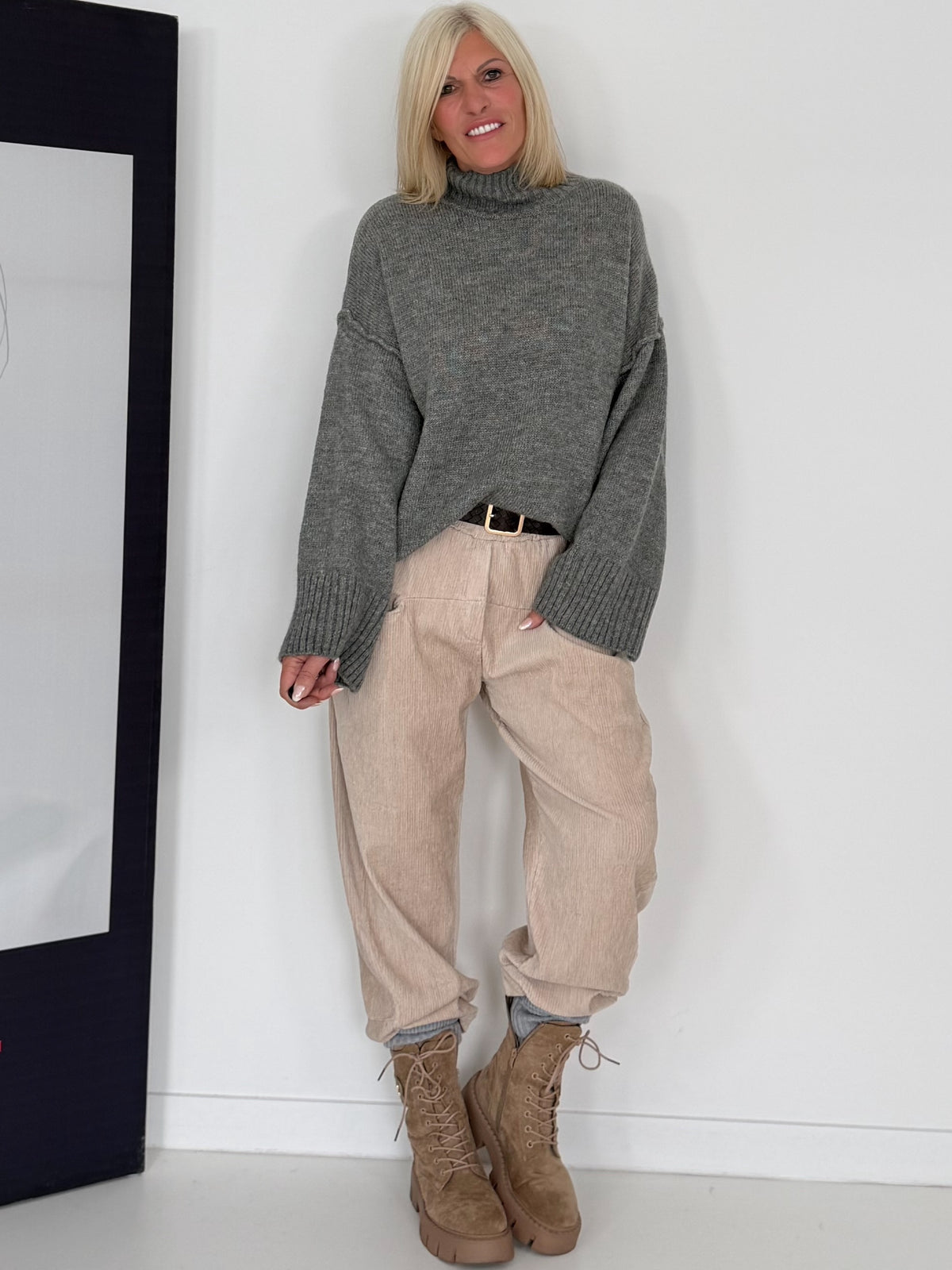 Cozy Turtleneck Sweater - anthracite