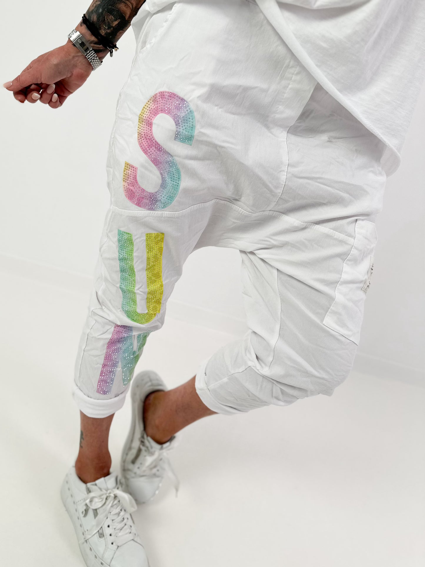 Baggy Hose Sun - weiss