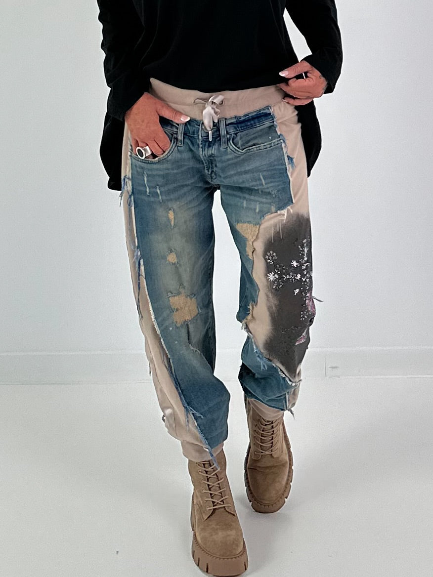 Jogg-Jeans im used Look Panther&Cross - denim