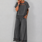 Ausgefallener Zweiteiler mit aufwendigen Cut Out Details - anthrazit