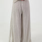 Weite Hose mit Bindevolant - beige