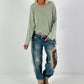 Oversized Shirt stone washed - khaki