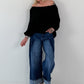 Carmen Tunika  - schwarz