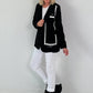 Blazer mit Statement Patch - schwarz