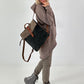 Hose mit elastischem Bund  - leo -taupe