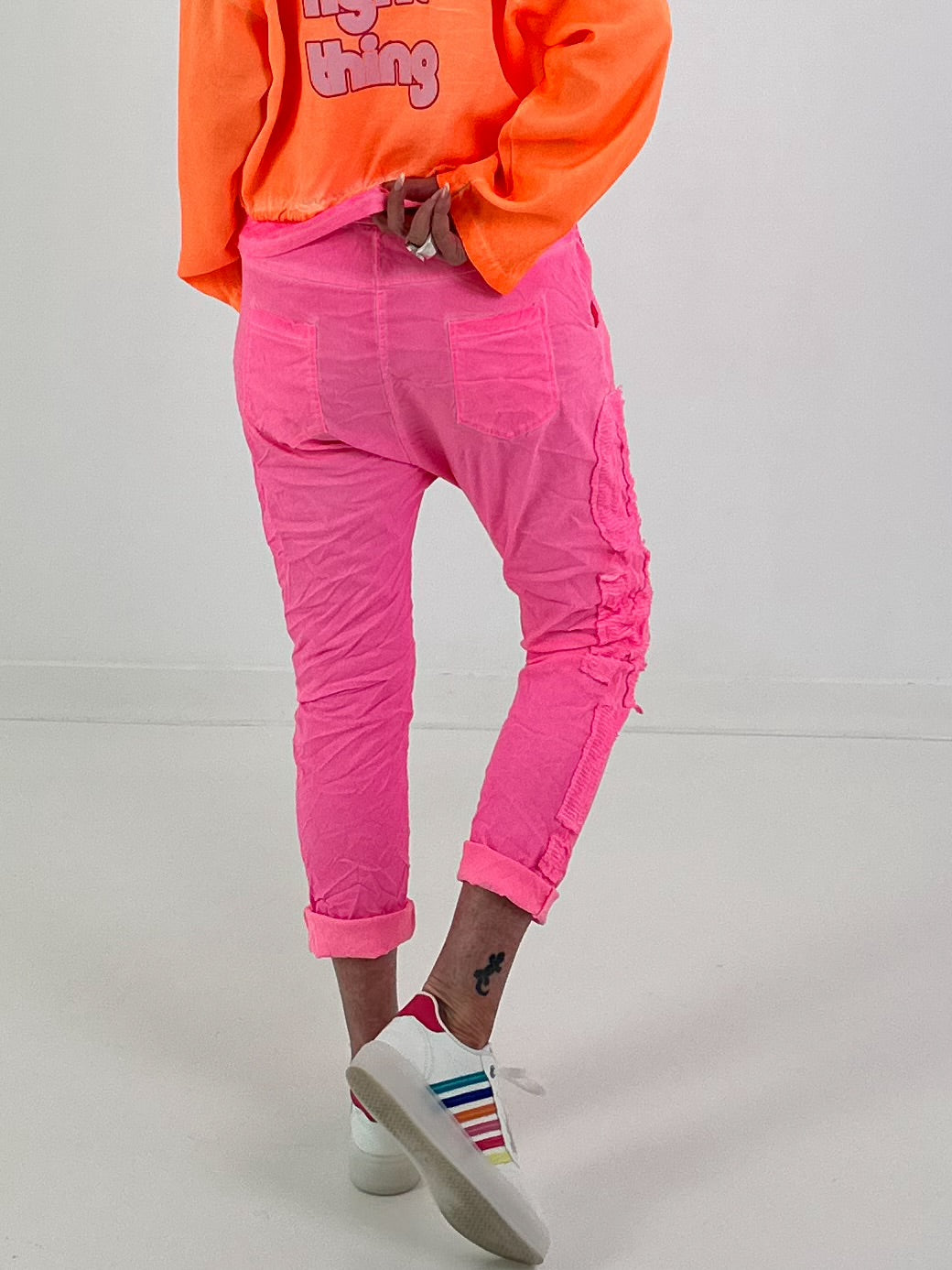 Baggy trousers OK - neon pink
