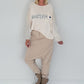 Sweater Whatever mit Strass-Details - beige